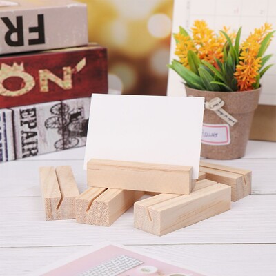 1/3 Pcs Round Shape Base Table Numbers Holder Wedding Supplies Natural Wood Place Card Clamps Stand Photos Clips Picture Frame