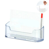 Прозрачен държач за визитки Акрилна стойка за дисплей Кутия Настолен рафт за съхранение Пластмасов настолен държач за карти Офис консумативи