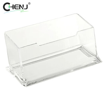 1 ΤΕΜ Clear Acrylic Plastic Επιτραπέζιες θήκες για επαγγελματικές κάρτες Βάση προβολής Κουτί για κάρτες Σχολικά αξεσουάρ