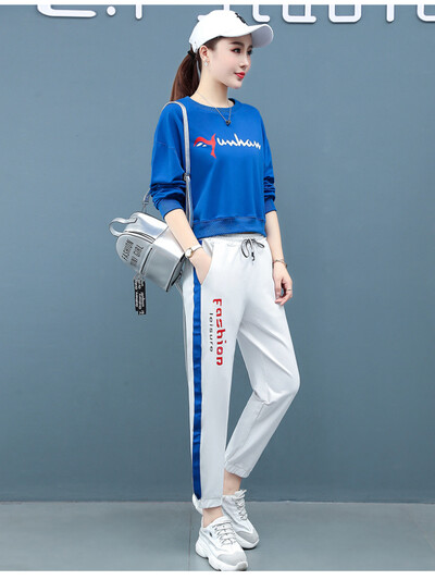 2022-es alkalmi, kétrészes szett női sportruházat tavaszi őszi tréningruha női edzőteremben futó kocogó szett női táncruha