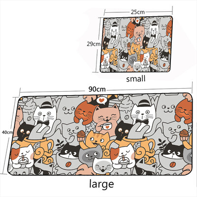 Cute Cat Mouse Pad Gaming Mouse Pad Gaming Mouse Pad Pad pentru tastatură Pad de birou Mouse Pad XXL 383/493 pentru computer desktop