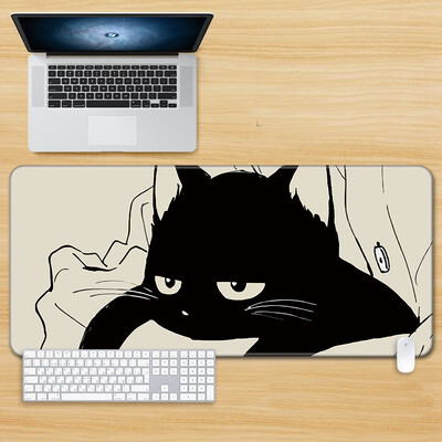 Mouse Pad Cat Kawaii Anime Xxl rakstāmgalda paklājiņš Peles paliktnis Liels spēļu peles paliktnis Datora neslīdošs galda galda paklājiņš birojam un mājām 80X30CM