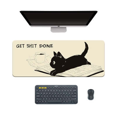Mouse Pad Cat Kawaii Anime Xxl rakstāmgalda paklājiņš Peles paliktnis Liels spēļu peles paliktnis Datora neslīdošs galda galda paklājiņš birojam un mājām 80X30CM