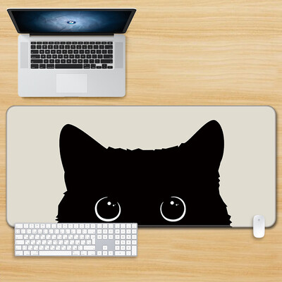 Mouse Pad Cat Kawaii Anime Xxl rakstāmgalda paklājiņš Peles paliktnis Liels spēļu peles paliktnis Datora neslīdošs galda galda paklājiņš birojam un mājām 80X30CM