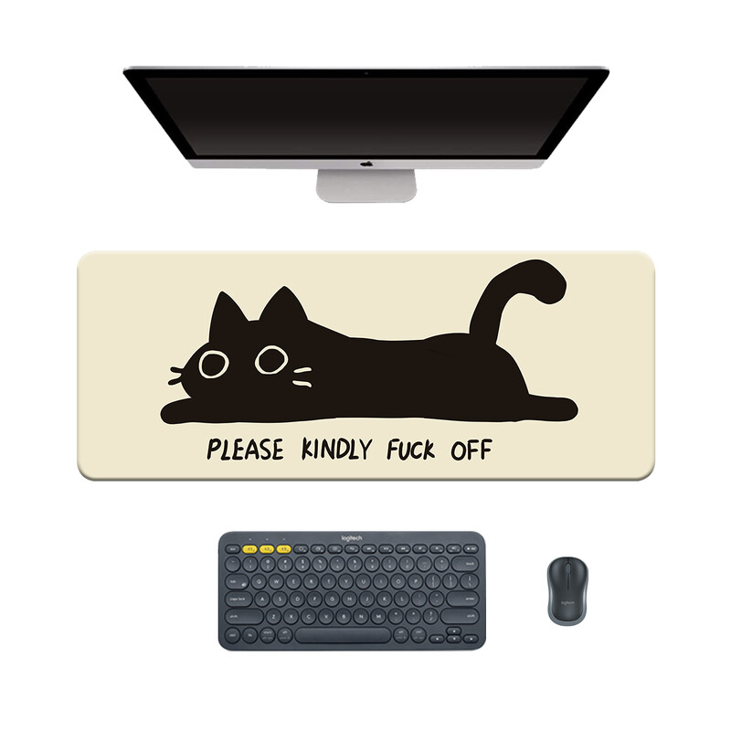 Mouse Pad Cat Kawaii Anime Xxl rakstāmgalda paklājiņš Peles paliktnis Liels spēļu peles paliktnis Datora neslīdošs galda galda paklājiņš birojam un mājām 80X30CM