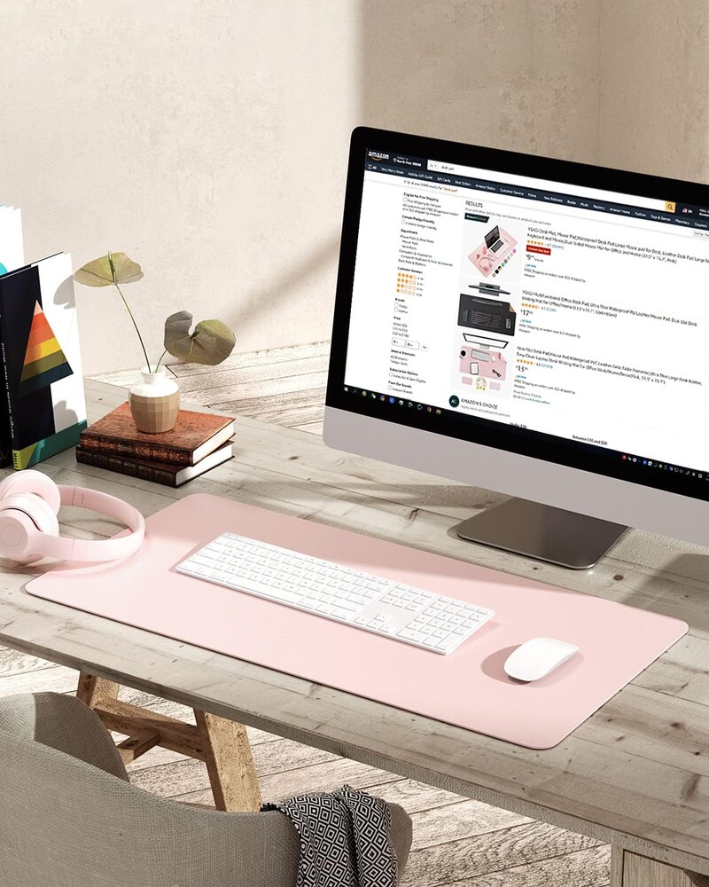 60X35CM biroja galda paliktnis, ūdensnecaurlaidīgs ādas galda aizsargs, viegli tīrāms klēpjdatora rakstāmgalda paklājiņš biroja darbam/mājai/dekorēšanai