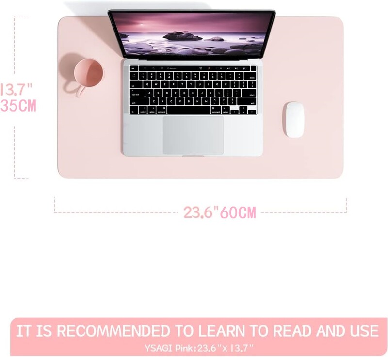 60X35CM biroja galda paliktnis, ūdensnecaurlaidīgs ādas galda aizsargs, viegli tīrāms klēpjdatora rakstāmgalda paklājiņš biroja darbam/mājai/dekorēšanai