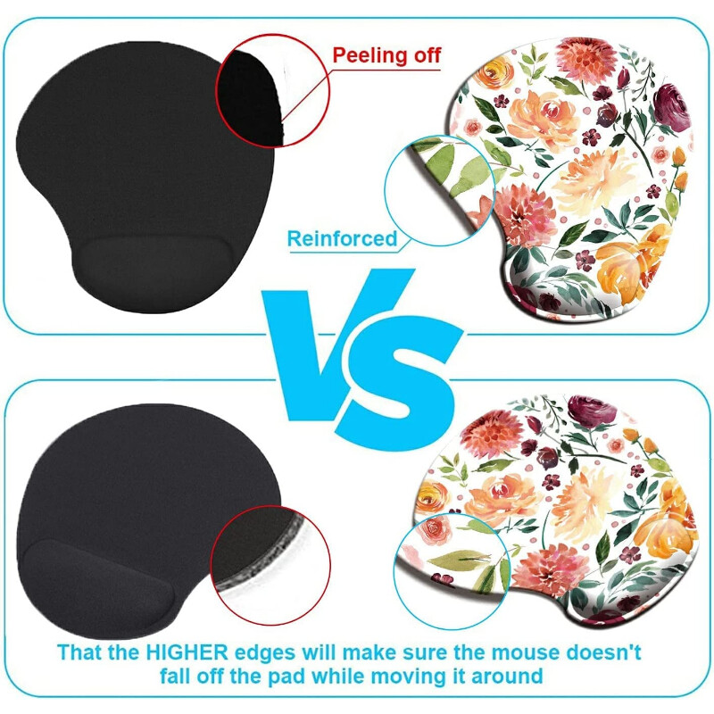 Tampă ergonomică pentru șoarece Suport pentru încheietura mâinii Covoraș de birou din cauciuc anti-alunecare Sub mână Covor pentru șoarece de birou Bratara pentru încheietură Accesorii pentru suport pentru încheietura mâinii