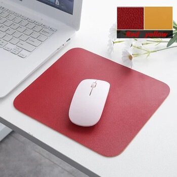 Mouse Pad Χαριτωμένο πατάκι διπλής όψεως για Mouse Office 23x20cm Ματ για ποντίκια Kawaii PU Δερμάτινο αδιάβροχο κουπ πατ Deskpad Girls