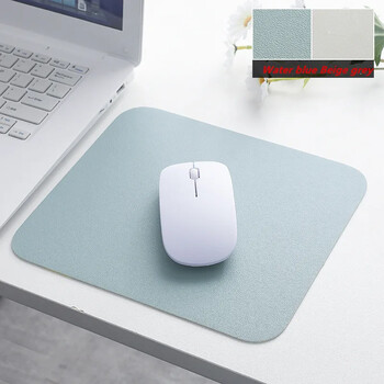 Mouse Pad Χαριτωμένο πατάκι διπλής όψεως για Mouse Office 23x20cm Ματ για ποντίκια Kawaii PU Δερμάτινο αδιάβροχο κουπ πατ Deskpad Girls