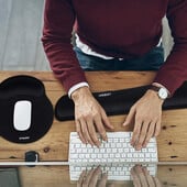 "2 KS/SET podložka pod myš s opierkou zápästia a podložkou na zápästie s klávesnicou, ergonomická podložka pod myš s opierkou zápästia z pamäťovej peny, guma"
