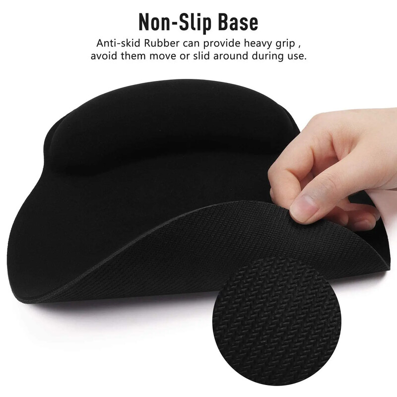 "2 KS/SET podložka pod myš s opierkou zápästia a podložkou na zápästie s klávesnicou, ergonomická podložka pod myš s opierkou zápästia z pamäťovej peny, guma"
