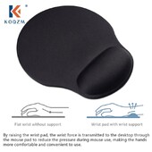 Mouse Pad neagră cu suport pentru încheietura mâinii Mousepad pentru jocuri anti-alunecare Covoraș pentru șoareci PC Laptop Accesorii pentru tastatură