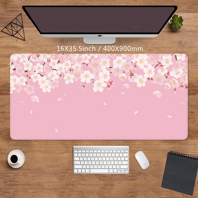 Mouse Pad femei roz roz Mousepad Covoraș de birou mare XXL Accesorii birou drăguț Kawaii de înaltă calitate Cauciuc anti-alunecare Fund