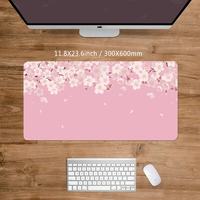 Mouse Pad femei roz roz Mousepad Covoraș de birou mare XXL Accesorii birou drăguț Kawaii de înaltă calitate Cauciuc anti-alunecare Fund