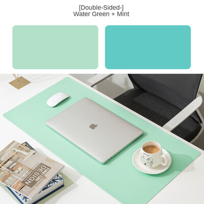 40X80CM biroja datora galda aizsargs, dubultā sānu PVC ādas pretslīdes galda peles tastatūras paliktnis