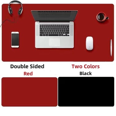 40X80CM biroja datora galda aizsargs, dubultā sānu PVC ādas pretslīdes galda peles tastatūras paliktnis