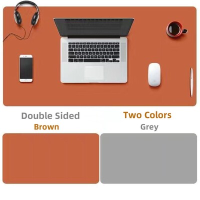 40X80CM biroja datora galda aizsargs, dubultā sānu PVC ādas pretslīdes galda peles tastatūras paliktnis