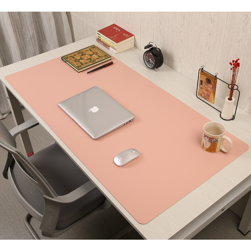 40X80CM biroja datora galda aizsargs, dubultā sānu PVC ādas pretslīdes galda peles tastatūras paliktnis
