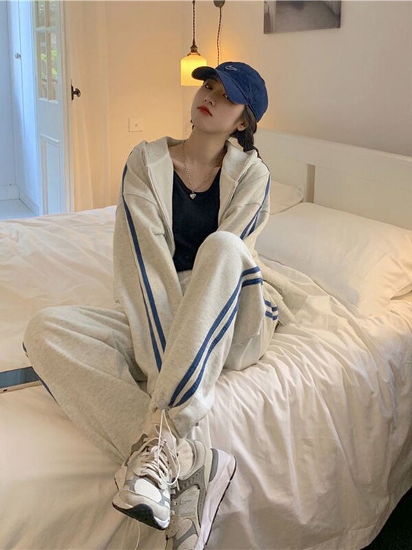 Sportsko odijelo Ženski jesenski/zimski kaput Studentska široka majica s kapuljačom + trenirke Ležerna dvodijelna odjeća za trčanje Komplet joggers
