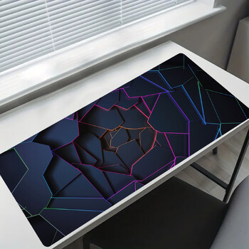 Cool Geometric Light Mouse Pad Desk Pad Extended Mouse Mat Μεγάλο μεγάλο πληκτρολόγιο υπολογιστή Επιτραπέζιο ματ Επιφάνεια εργασίας με αντιολισθητική βάση και