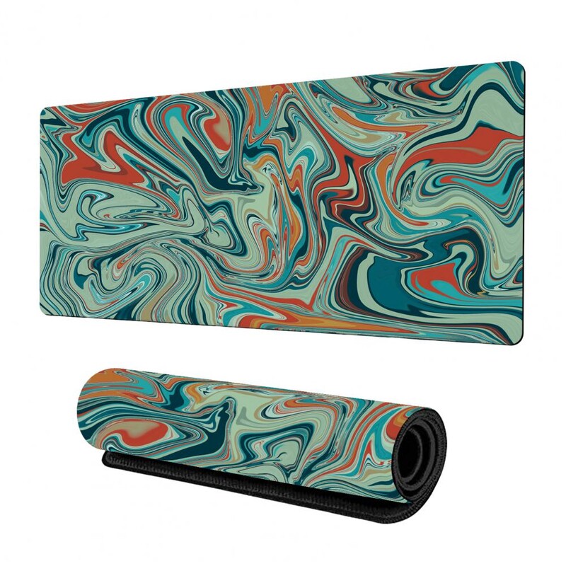 Tampă de mouse reutilizabilă Tampă de mouse din cauciuc natural Tampă de mouse pliabilă, impermeabilă, cu imprimare abstractă, anti-alunecare pentru computer