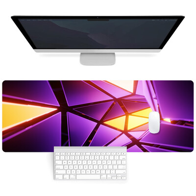 Cool Geometric Light Mouse Pad Desk Pad Extended Mouse Mat Μεγάλο μεγάλο πληκτρολόγιο υπολογιστή Επιτραπέζιο ματ Επιφάνεια εργασίας με αντιολισθητική βάση και