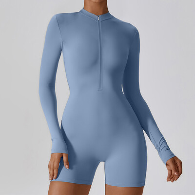 Φερμουάρ φόρμα γυμναστικής Κοντό γυναικείο σετ γιόγκα Αθλητικά ρούχα Γυναικεία φόρμες γιόγκα προπόνηση Ρούχα γυμναστική Γυναικεία φόρμα