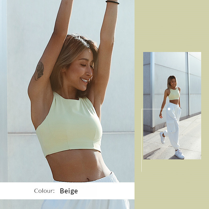 FUBEIKE Pilates Antrenament Pantaloni scurți cu talie înaltă Costum de yoga rezistent la șocuri Lenjerie de corp Push Up, Fitness, alergare, Set de antrenament sutien yoga