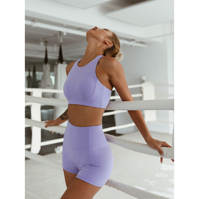 FUBEIKE Pilates Antrenament Pantaloni scurți cu talie înaltă Costum de yoga rezistent la șocuri Lenjerie de corp Push Up, Fitness, alergare, Set de antrenament sutien yoga