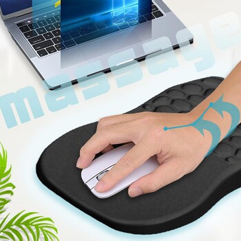 Επιθέματα ποντικιού καρπού Memory Foam Wrist Support Mouse Pad με εργονομικό σχεδιασμό για ανακούφιση από το άγχος Άνεση Ανθεκτικό στη φθορά για γραφείο