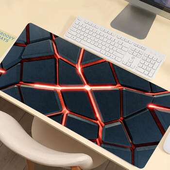 Cool γεωμετρικό πληκτρολόγιο Mouse Pad Desk Mat, 3D Gaming Mouse Pad για σαλόνι και υπνοδωμάτιο, διακόσμηση σπιτιού για παίκτες, δώρο ποντίκι P