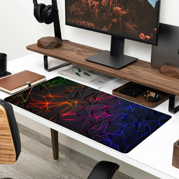 Cool γεωμετρικό πληκτρολόγιο Mouse Pad Desk Mat, 3D Gaming Mouse Pad για σαλόνι και υπνοδωμάτιο, διακόσμηση σπιτιού για παίκτες, δώρο ποντίκι P