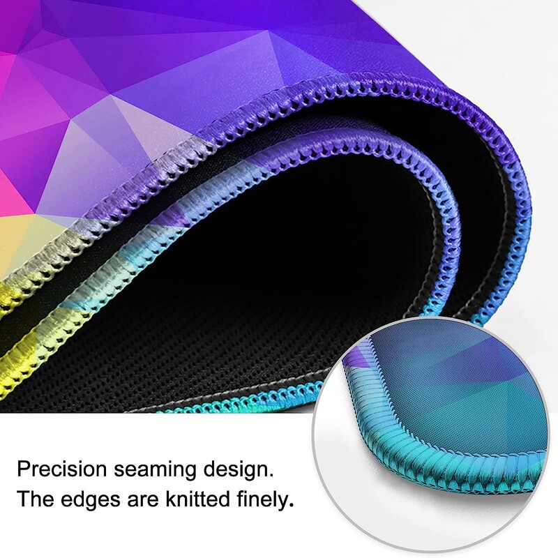 Abstract Rainbow Background Gaming Mouse Pad Mousepad Αντιολισθητικά ελαστικά επιθέματα ποντικιών Ραμμένες άκρες 31,5x11,8 ίντσες
