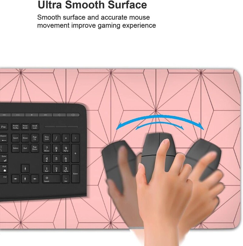 Bloka peles paliktnis 11,8 x31,5 collas, taisnstūris, ūdensnecaurlaidīgs liela izmēra spēļu galda paklājs, neslīdošs gumijas peles paklājs datoram