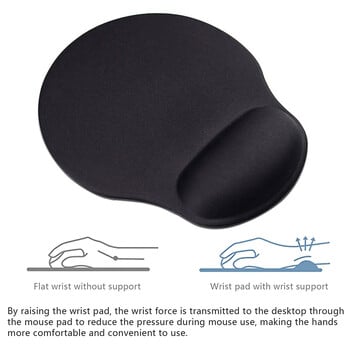 Μαύρο mousepad με αντιολισθητικό μαξιλάρι καρπού Mousepad Mice Mat Αξεσουάρ πληκτρολογίου για φορητούς υπολογιστές