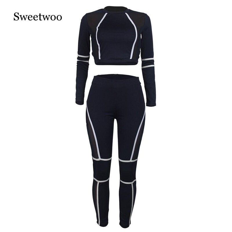 Fitness Hollow Yoga Σετ Νέο φωτεινό μακρυμάνικο + μακρύ παντελόνι Athleisure Γυναικείο κοστούμι γυμναστήριο Αθλητικό κολάν δύο τεμαχίων Αθλητικά ρούχα