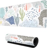 Absztrakt modern grafikus virágos egérpad Gaming XL nagyméretű egérpad asztali szőnyeg, hosszú, meghosszabbított, nagy billentyűzetpadok, asztal 31,5 x 11,8 hüvelykes