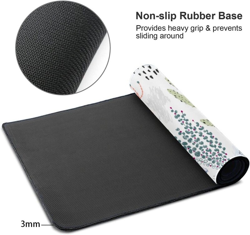 Absztrakt modern grafikus virágos egérpad Gaming XL nagyméretű egérpad asztali szőnyeg, hosszú, meghosszabbított, nagy billentyűzetpadok, asztal 31,5 x 11,8 hüvelykes