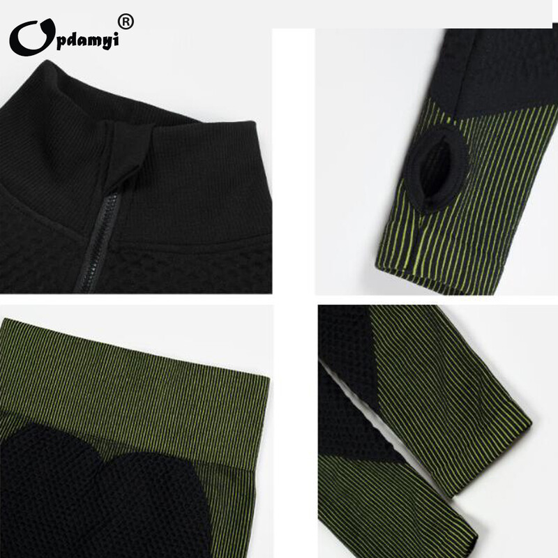 Νέο γυναικείο αθλητικό σετ γιόγκα Μπλούζες με φερμουάρ μακρυμάνικο γυμναστήριο γυμναστικής χωρίς ραφή Αθλητικό στενό παντελόνι Ψηλόμεσο κοστούμι γιόγκα