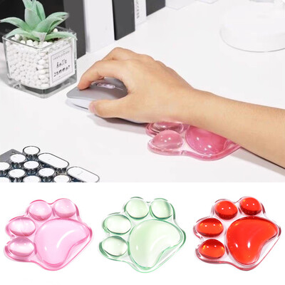 Cat Paw Hand Rest Mouse Pad Силиконов гел Wrist Rest Support Q Soft Wrist Stress Relief Mousepad Компютърни офис консумативи