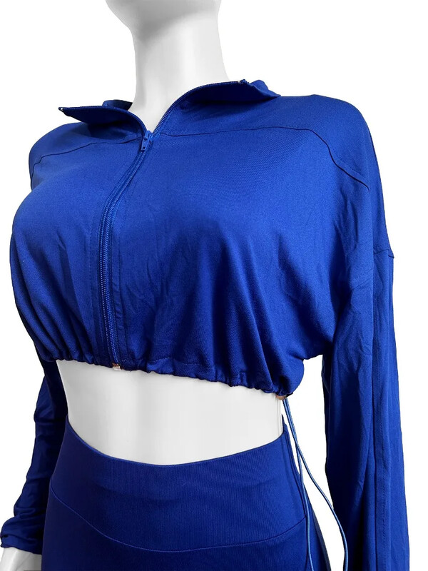 2024 Φθινοπωρινές γυναικείες μοντέρνες φόρμες φόρμας 2 τεμαχίων σετ με φερμουάρ και μακρυμάνικο μπουφάν με κορδόνι με κορδόνι + κολάν Παντελόνι Jogger Suits