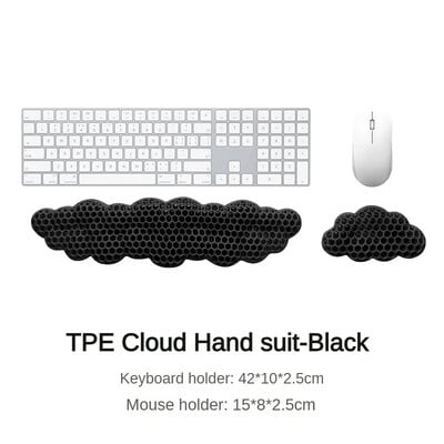 Nová podložka pod myš s podložkou na zápästie, klávesnica Cloud, protišmyková TPE podložka na stolné počítače, kancelárska herná myš, opierka na zápästie, mäkká a priedušná
