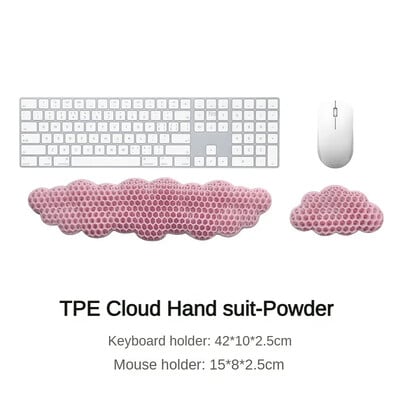 Nová podložka pod myš s podložkou na zápästie, klávesnica Cloud, protišmyková TPE podložka na stolné počítače, kancelárska herná myš, opierka na zápästie, mäkká a priedušná