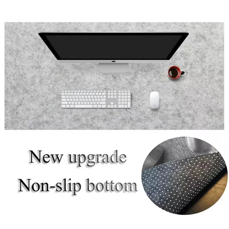 Filc egérpad Irodai számítógép asztali szőnyeg Laptop párna íróasztal asztal billentyűzet nagy egérpad csúszásmentes matrac Gamer egérpad matrac