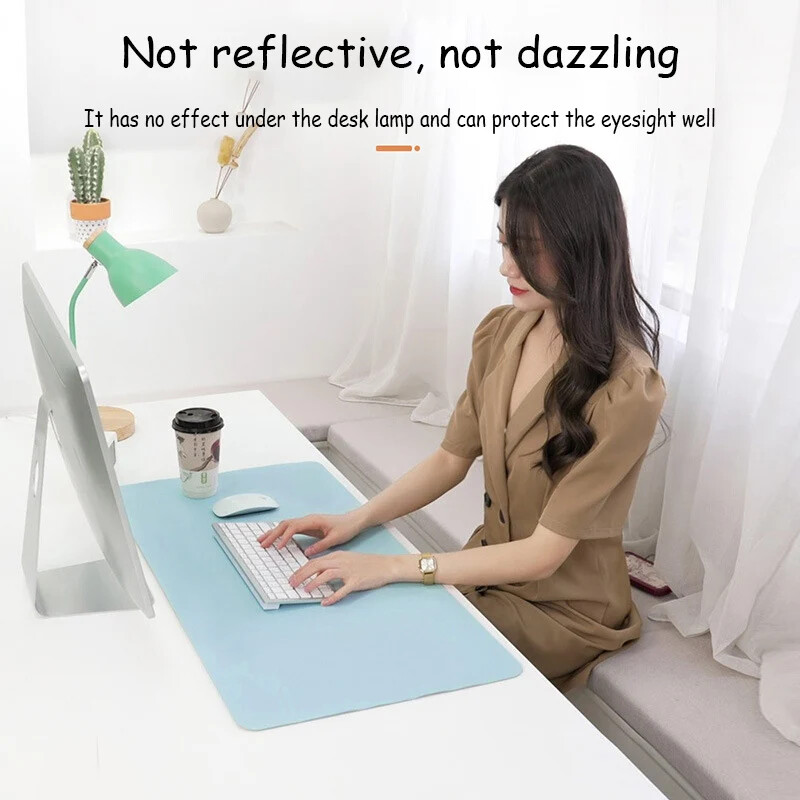 Covoraș de protecție pentru birou de dimensiune mare din piele PU Tampă de mouse rezistentă la apă Tastatură de birou Tastatură de birou Tampă de mouse pentru jocuri Accesorii pentru computer