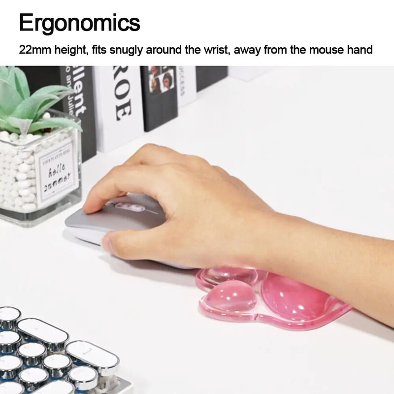 Jauks, caurspīdīgs kaķa ķepas formas peles paliktnis, plaukstas aizsargs, neslīdošs, rokas atbalsts galddatora klēpjdatora peles paliktņa plaukstas balsts