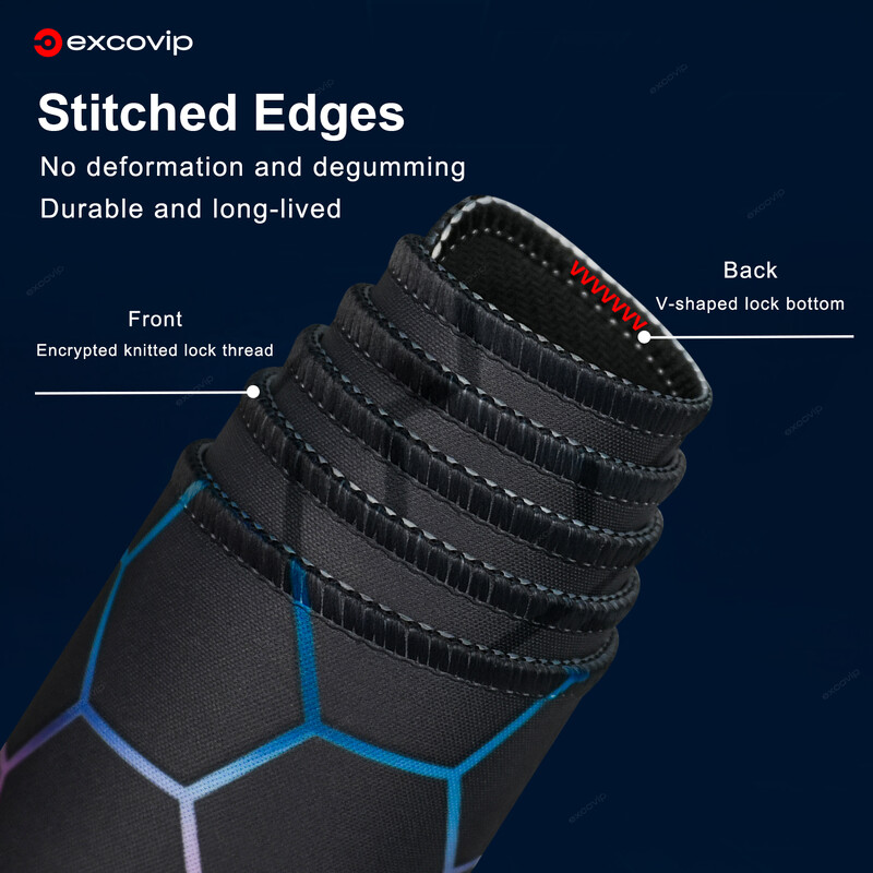 EXCO Gaming Mouse Pad mare cu margini cusute Bază anti-alunecare din cauciuc Covoraș de birou extins Tastatură Mousepad pentru birou, acasă, computer