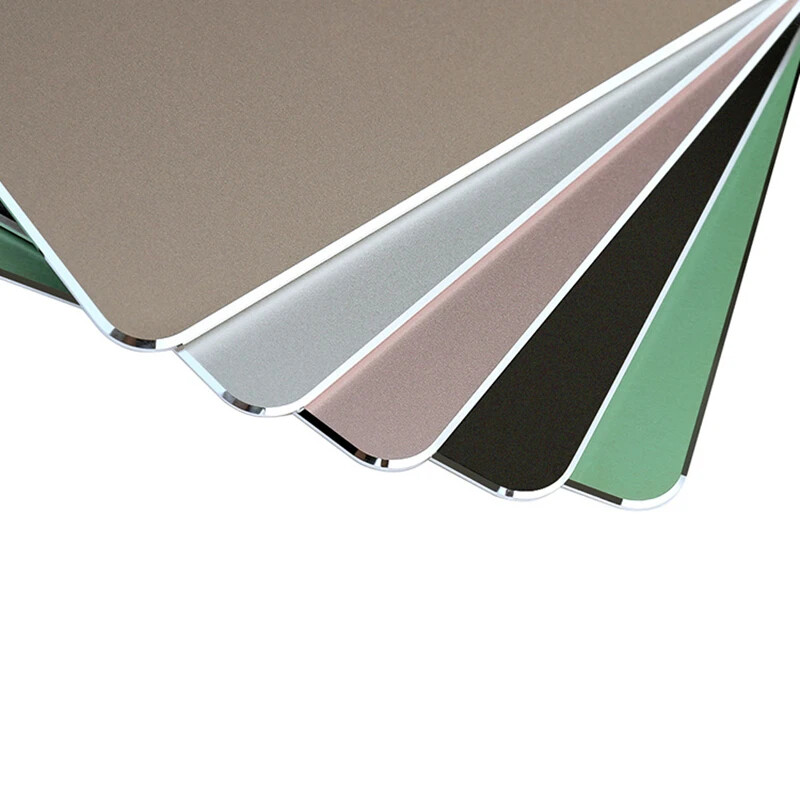 Alumīnija metāla peles paliktņa paklājiņš Ciets Gluds Matēts Plāns Neslīdošs Ūdensizturīgs Ātrs un precīzs Peļu Paklājiņš Mājas Biroja Galda Paklājiņš