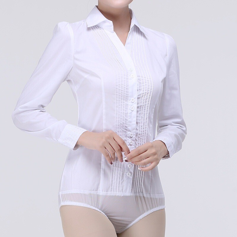 Új 2024-es fehér V-nyakú ing Csúcskategóriás női professzionális munkaruha Stretch kezeslábas munkába utazáshoz